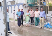 అధికారులతో కలిసి పనులను పర్యవేక్షించిన శాంతి శ్రీనివాస్ రెడ్డి.|