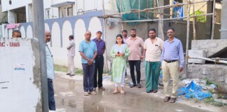 అధికారులతో కలిసి పనులను పర్యవేక్షించిన శాంతి శ్రీనివాస్ రెడ్డి.|