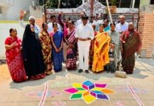 ముగ్గుల పోటీలతో మెరిసిన ఎమ్మిగనూరు – ఉత్సాహంగా పాల్గొన్న మహిళలు.