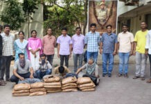 ₹. 50 లక్షల విలువైన గంజాయి పట్టివేత – నలుగురు అరెస్ట్.|