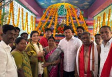 “ఆదర్శ్ నగర్ మైసమ్మ ఆలయంలో ఎమ్మెల్యే పూజలు”.|