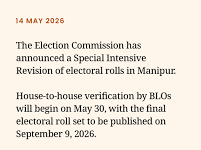 Special Revision of Electoral Rolls Commences Across Manipur