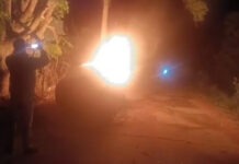 హోంగార్డుల గొడవలో కారు దగ్ధం: పోలీసుల విచారణ