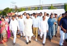 “మోదీ సభ ఏర్పాట్లలో కిషన్ రెడ్డి, ఈటల, మహేశ్వర్ రెడ్డి.|