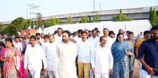 “మోదీ సభ ఏర్పాట్లలో కిషన్ రెడ్డి, ఈటల, మహేశ్వర్ రెడ్డి.|
