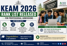 KEAM 2026 Rank List Released for Professional Admissions|