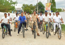 మదనపల్లెలో పోలీసుల ‘సండేస్ ఆన్ సైకిల్’ ర్యాలీ.
