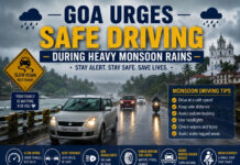 Goa Urges Safe Driving During Heavy Monsoon Rains|