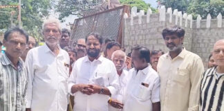 శివాజీ మహారాజ్ విగ్రహావిష్కరణ ఏర్పాట్ల పరిశీలన చేసిన MLA