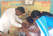బాబాపూర్ అంగన్వాడీ కేంద్రంలో పల్స్ పోలియో కార్యక్రమాన్ని ప్రారంభించిన సర్పంచ్ సత్త్రావేణి రాజన్న