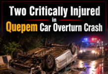 Two Critically Injured in Quepem Car Overturn Crash|