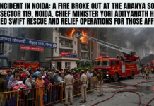Major Fire Erupts at Noida’s Aranya Society|