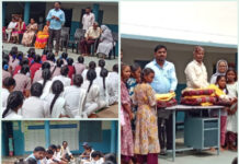 కేజీబీవీ విద్యార్థులతో కలిసి భోజనం చేసిన కామ్లే అనిల్ కుమార్|
