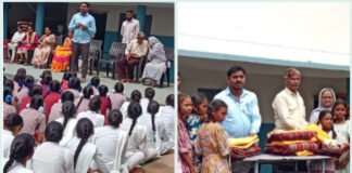 కేజీబీవీ విద్యార్థులతో కలిసి భోజనం చేసిన కామ్లే అనిల్ కుమార్|