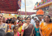 పట్టాభిరామస్వామి ధ్వజ ప్రతిష్ఠలో డా. గొట్టిపాటి లక్ష్మి|