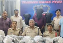 రైల్వే స్టేషన్లో గంజాయి పట్టివేత.|