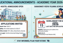 Admissions & Scholarship Alerts for Academic Year 2026-27|