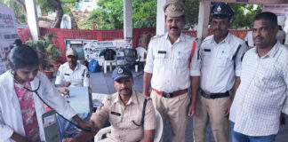 తిరుమలగిరి ట్రాఫిక్ పోలీస్ స్టేషన్లో మెగా వైద్య శిబిరం.|
