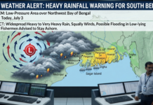 Heavy Rainfall Alert: Monsoon Intensifies in South Bengal|