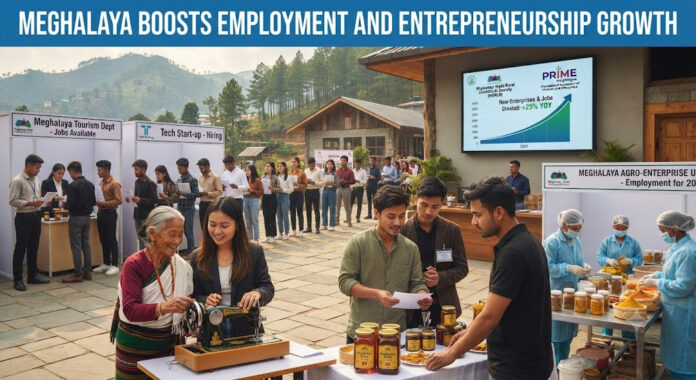 Young entrepreneurs participating in skill development and vocational training programs in Meghalaya.