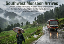 Southwest Monsoon Officially Arrives in Himachal Pradesh|