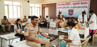 ఉన్న రోగుల కోసం తెలంగాణ పోలీసుల రక్తదాన శిబిరాలు|