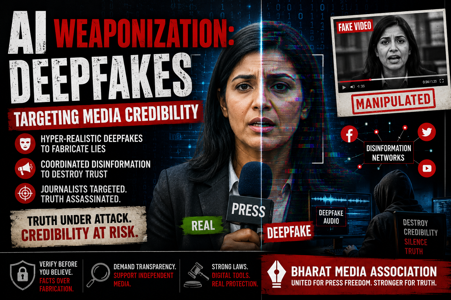 AI Weaponization: Deepfakes Targeting Media Credibility