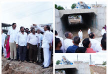 జనప్రియ వద్ద RUB పనులను పరిశీలించిన ఎంపీ ఈటల రాజేందర్.|