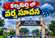 కల్వకుర్తి లో వర్ష సూచన