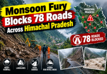 Monsoon Fury Blocks 78 Roads Across Himachal Pradesh|