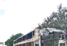 అనంతపురం జిల్లా : ప్రైవేట్ బస్సు దగ్ధం |