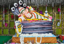 రథం బజార్ ముక్కోటి మహా మండపంలో శేషశయన గణపతికి పూలంగి సేవ