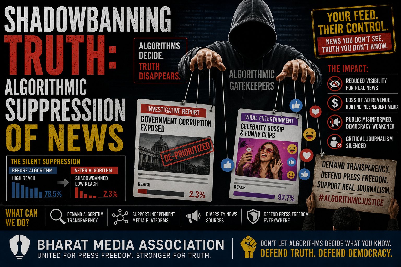 Shadowbanning Truth: Algorithmic Suppression of News
