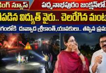పద్మనాభపురం జంక్షన్లో తెగిపడిన విద్యుత్ వైరు.. చెలరేగిన మంటలు