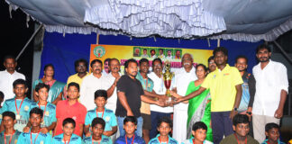 తెనాలి హ్యాండ్ బాల్ పోటీ విజేతలకు బహుమతులు…
