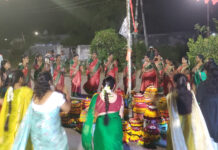 శ్రీరాంపూర్ ఝాన్సీ నగర్ లో ఘనంగా బతుకమ్మ వేడుకలు