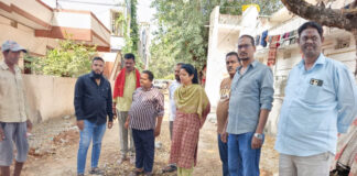 కాలనీల్లో అభివృద్ధి పనుల పరిశీలన.|