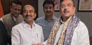 పశ్చిమ బెంగాల్ సీఎంతో ఈటల రాజేందర్ భేటీ.|
